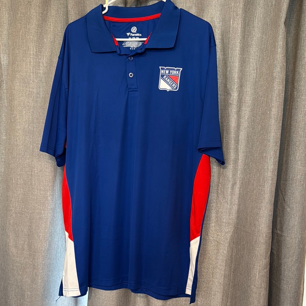New York Rangers Fanatics Blue and Red Men's Shirt NWOT